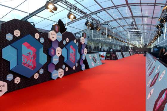 Neptunus Alure Globe MTV EMA's 2016 Red Carpet Arrivals tent 